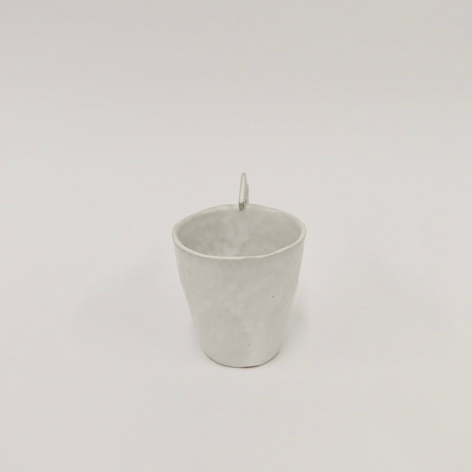 Korean Wild Grass Ceramic Tea Cup with A Small Ear-Like Handle