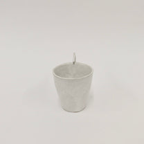 Korean Wild Grass Ceramic Tea Cup with A Small Ear-Like Handle
