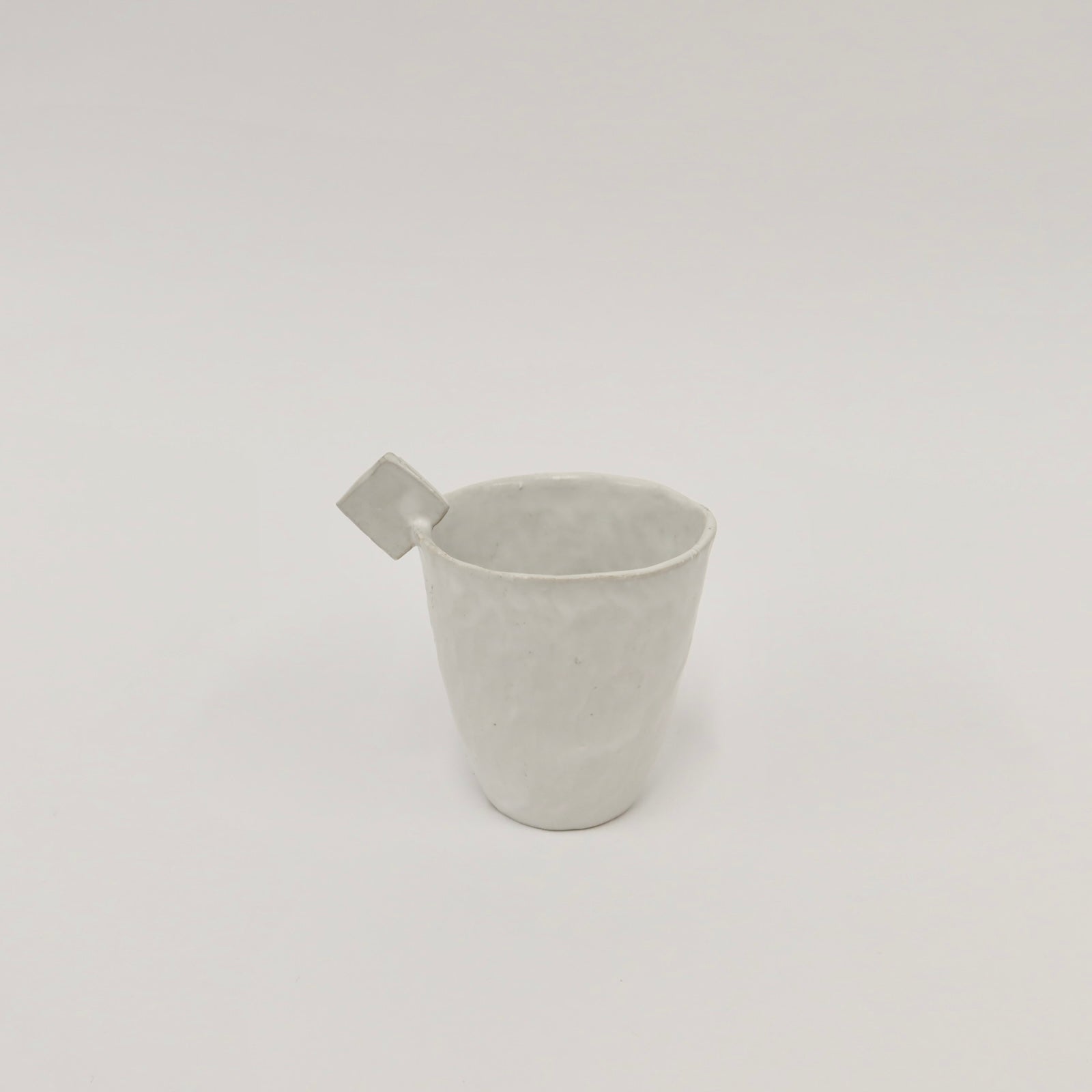 Korean Wild Grass Ceramic Tea Cup with A Small Ear-Like Handle