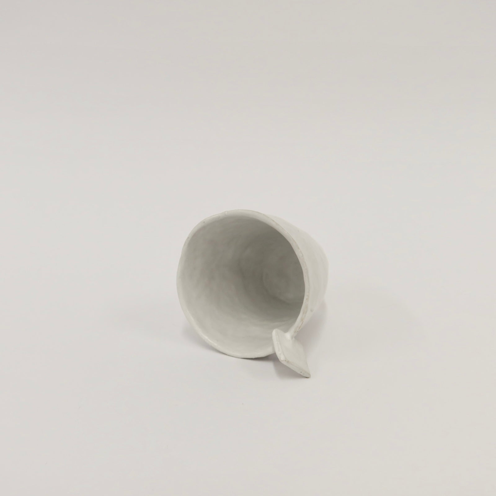 Korean Wild Grass Ceramic Tea Cup with A Small Ear-Like Handle
