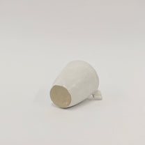 Korean Wild Grass Ceramic Tea Cup with A Small Ear-Like Handle