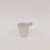 Korean Wild Grass Ceramic Tea Cup with A Small Ear-Like Handle