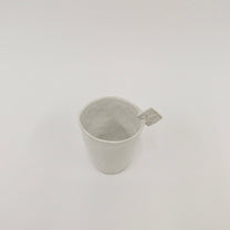Korean Wild Grass Ceramic Tea Cup with A Small Ear-Like Handle