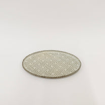 Korean Buncheong Oval Plate, Traditional Motif, 2 Colors