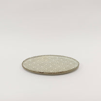 Korean Buncheong Oval Plate, Traditional Motif, 2 Colors