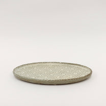 Korean Buncheong Oval Plate, Traditional Motif, 2 Colors