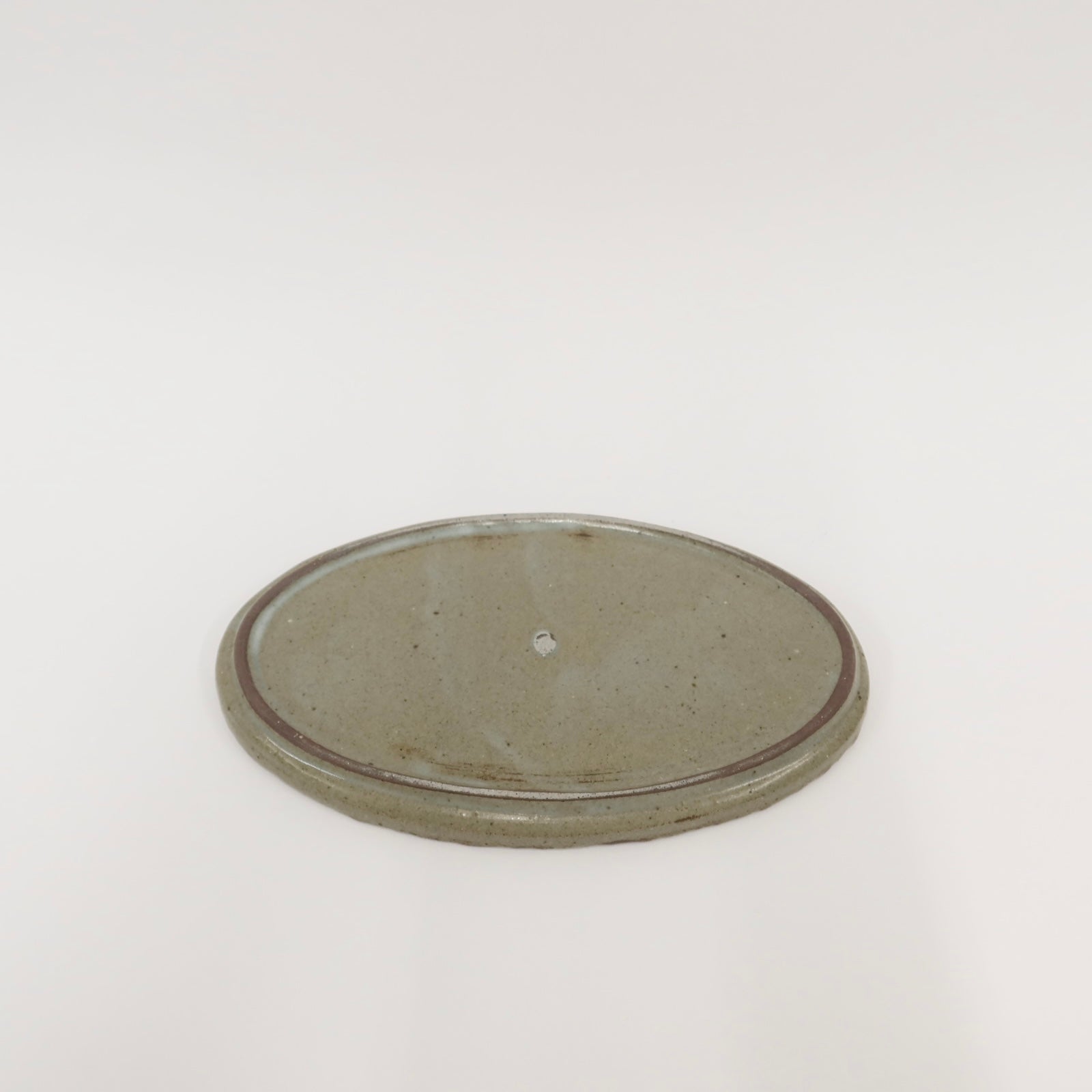 Korean Buncheong Oval Plate, Traditional Motif, 2 Colors