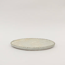 Korean Buncheong Oval Plate, Traditional Motif, 2 Colors