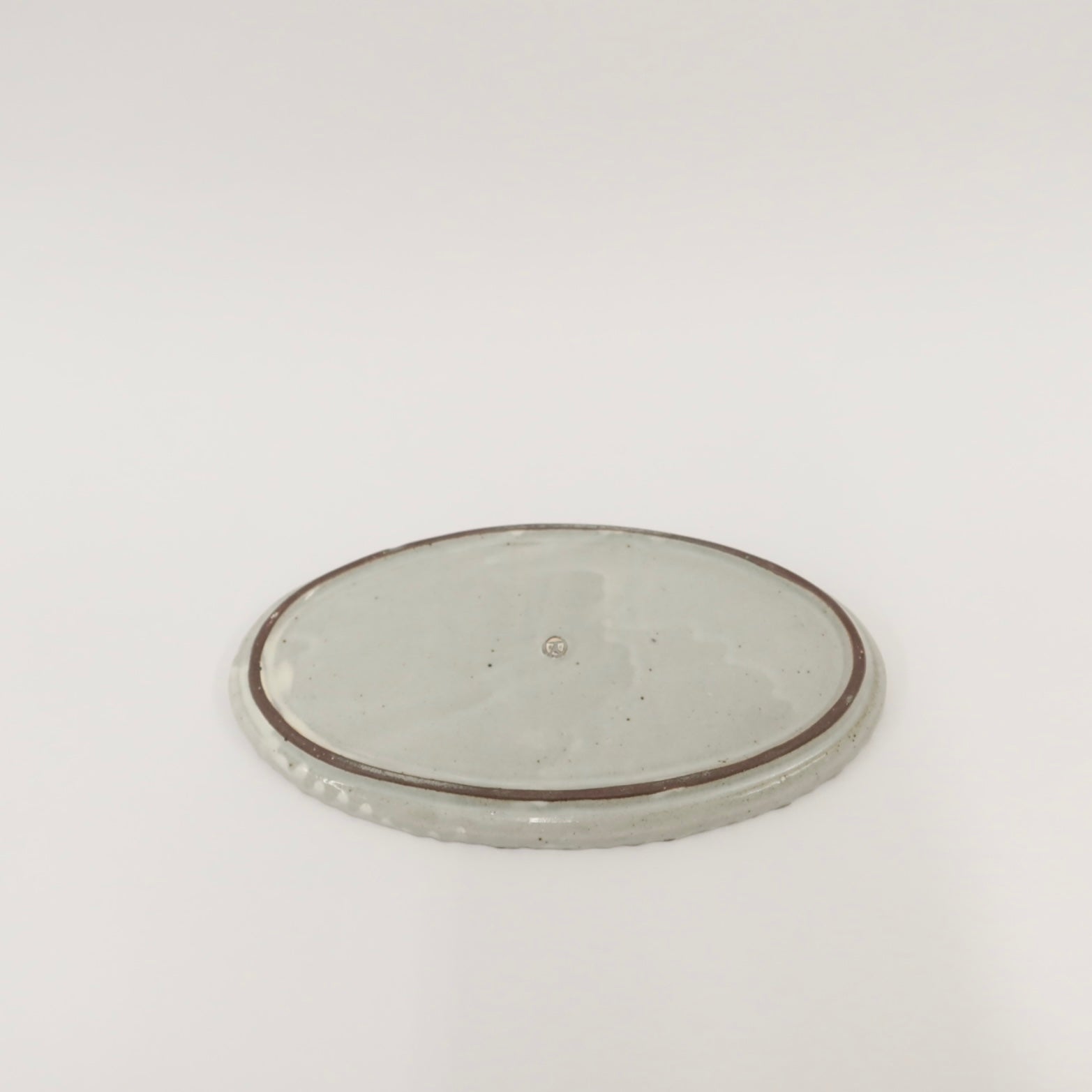 Korean Buncheong Oval Plate, Traditional Motif, 2 Colors