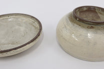 Korean Buncheong Lidded Bowl, Traditional Motif