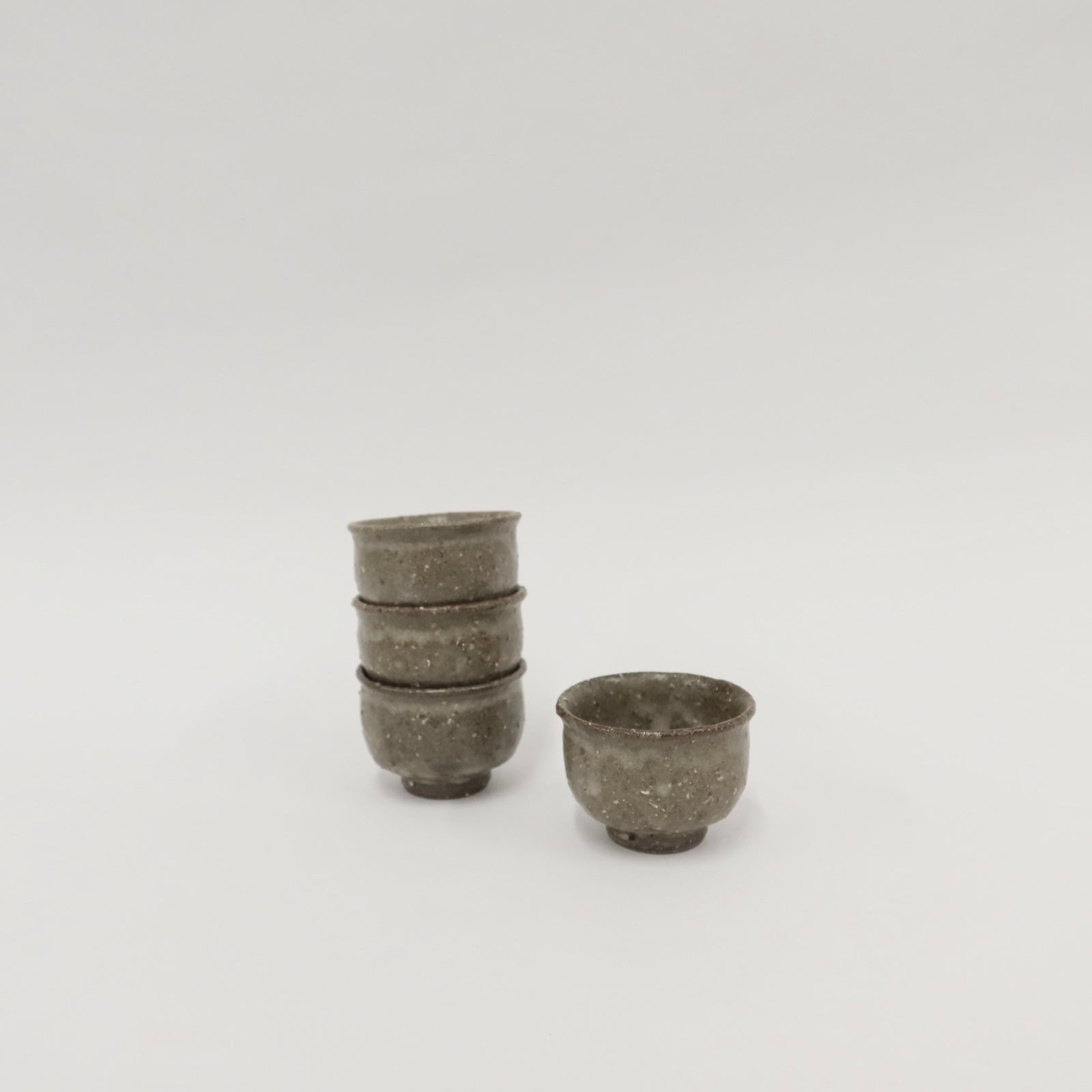 Japanese Shigaraki Tea Cup in Earthy Gray