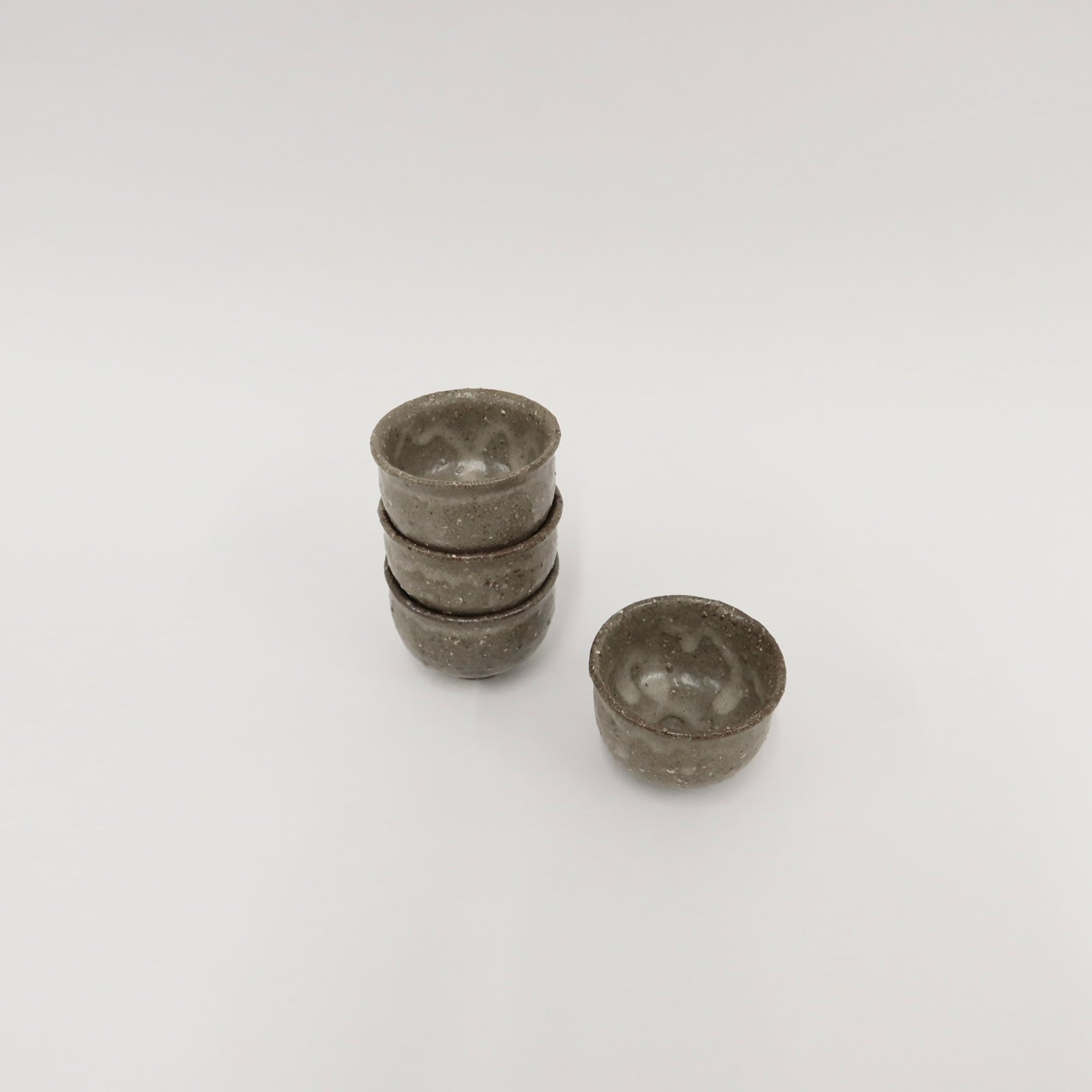 Japanese Shigaraki Tea Cup in Earthy Gray