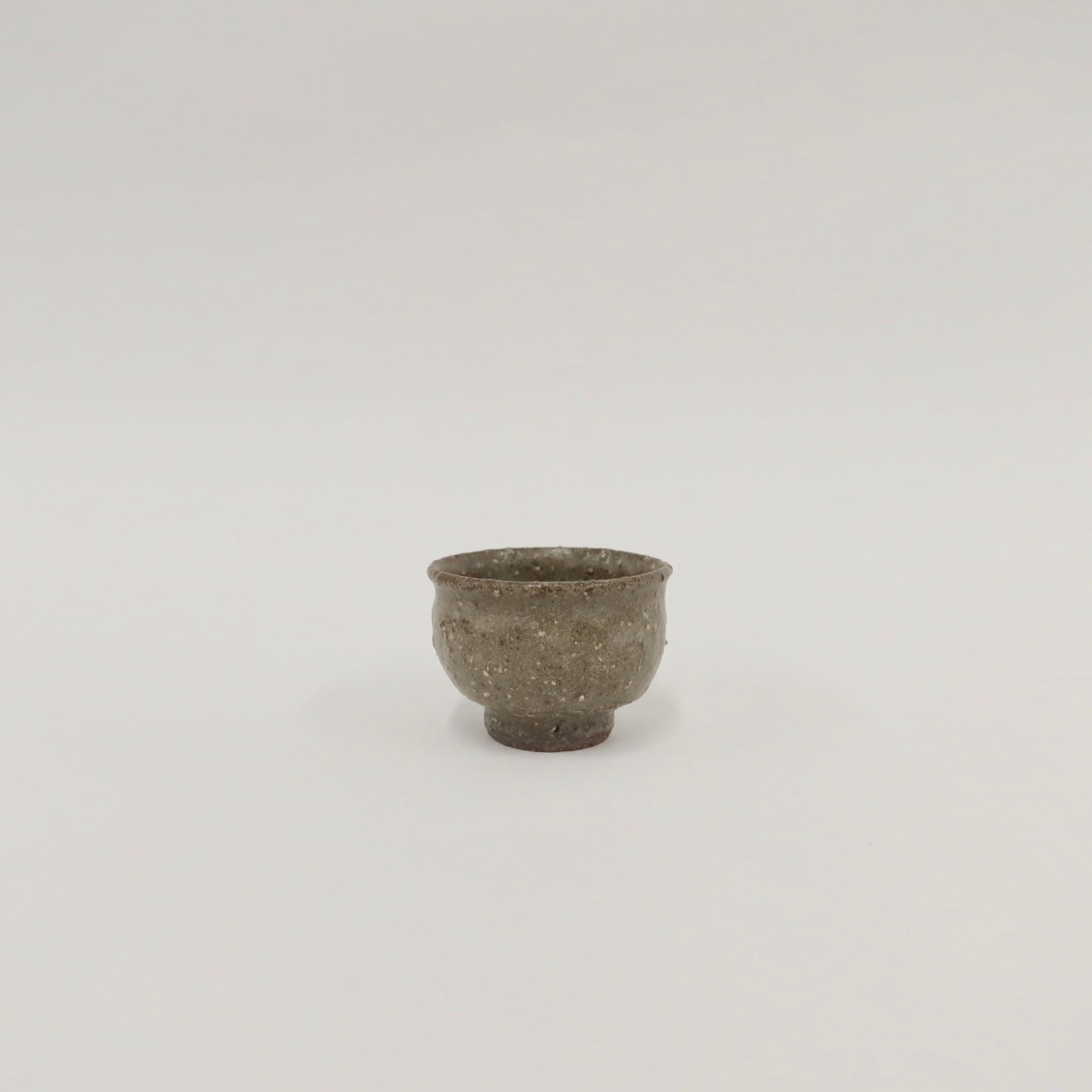 Japanese Shigaraki Tea Cup in Earthy Gray