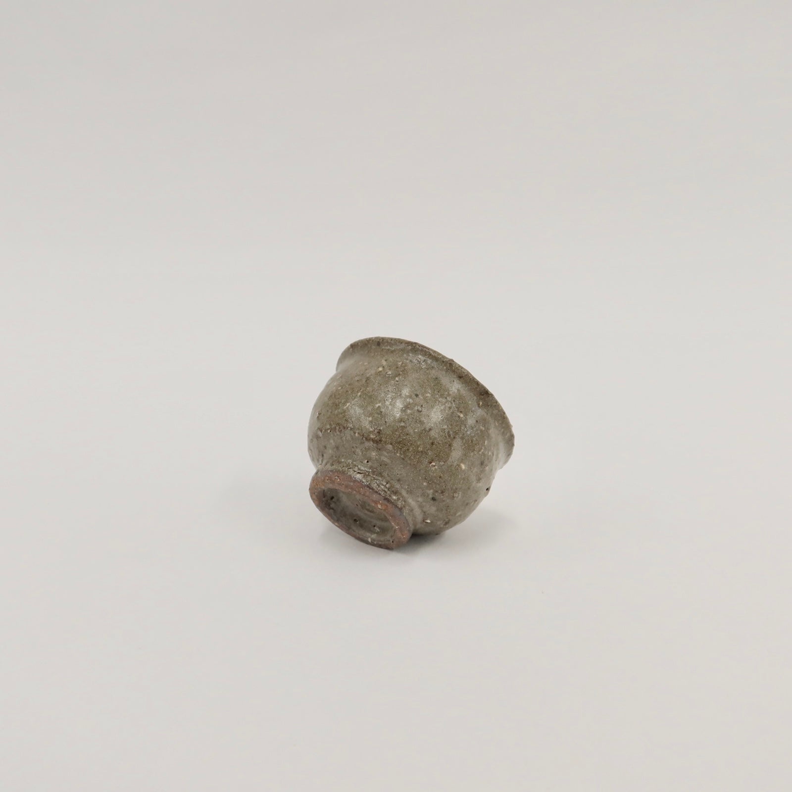 Japanese Shigaraki Tea Cup in Earthy Gray