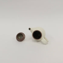 Korean Buncheong Teapot with Gold Kintsugi Detail
