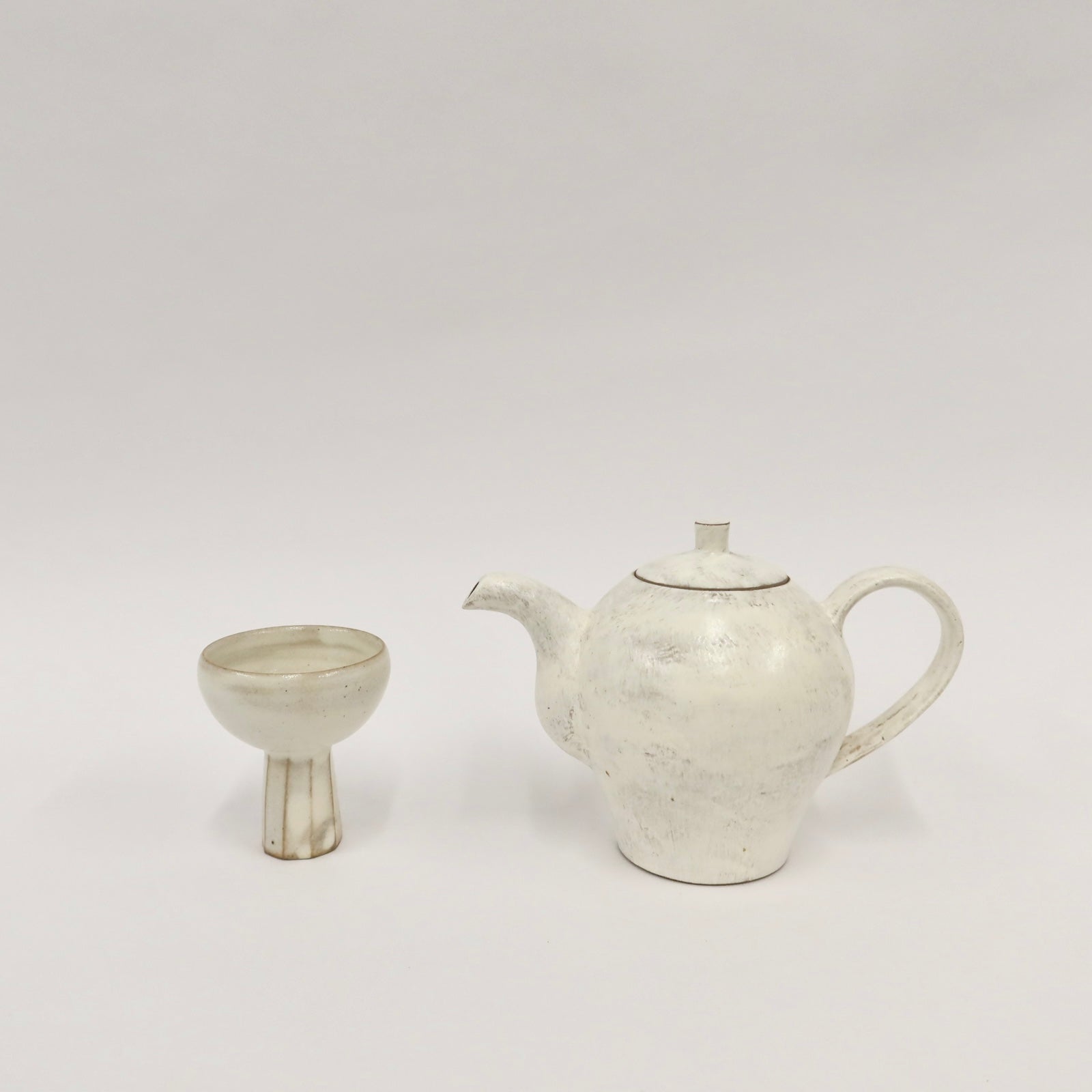 Korean Guiyal Buncheong Oblong Ceramic Teapot