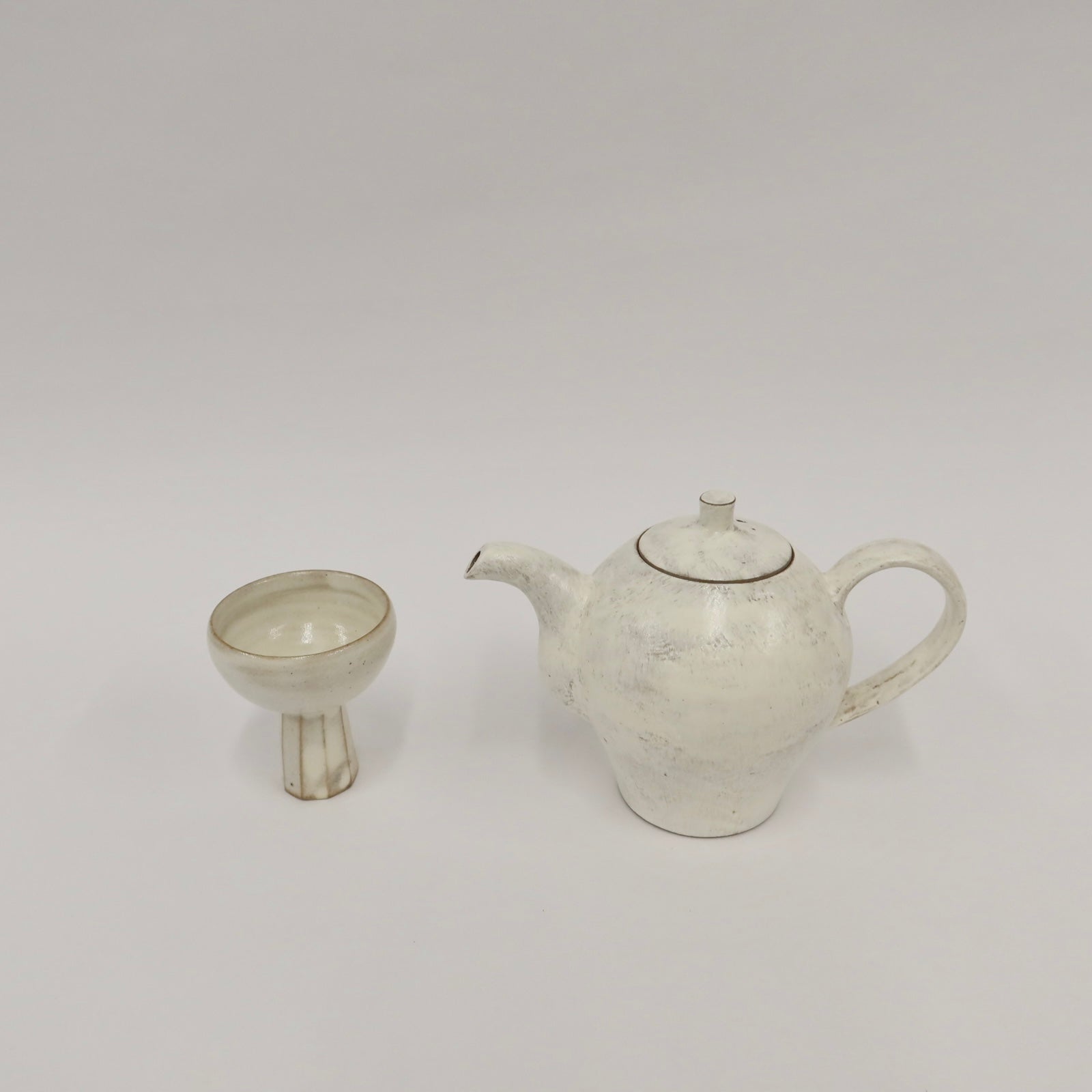 Korean Guiyal Buncheong Oblong Ceramic Teapot