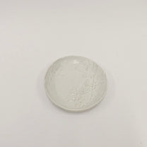 Korean Entwined Grass and Bellflower Ceramic Round Plate