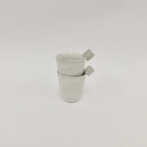 Korean Wild Grass Ceramic Tea Cup with A Small Ear-Like Handle