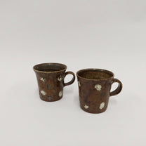 Korean Wood-Fired Ash-Glazed Dotted Mug