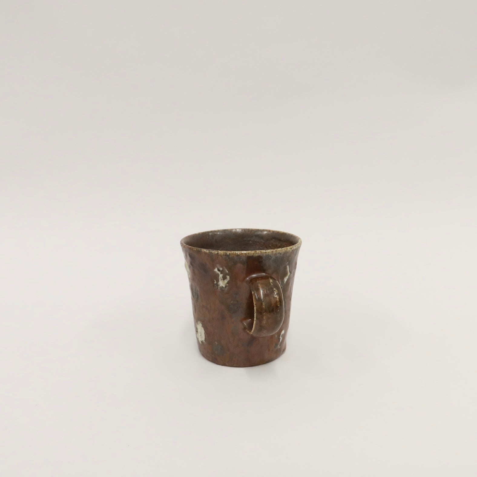Korean Wood-Fired Ash-Glazed Dotted Mug