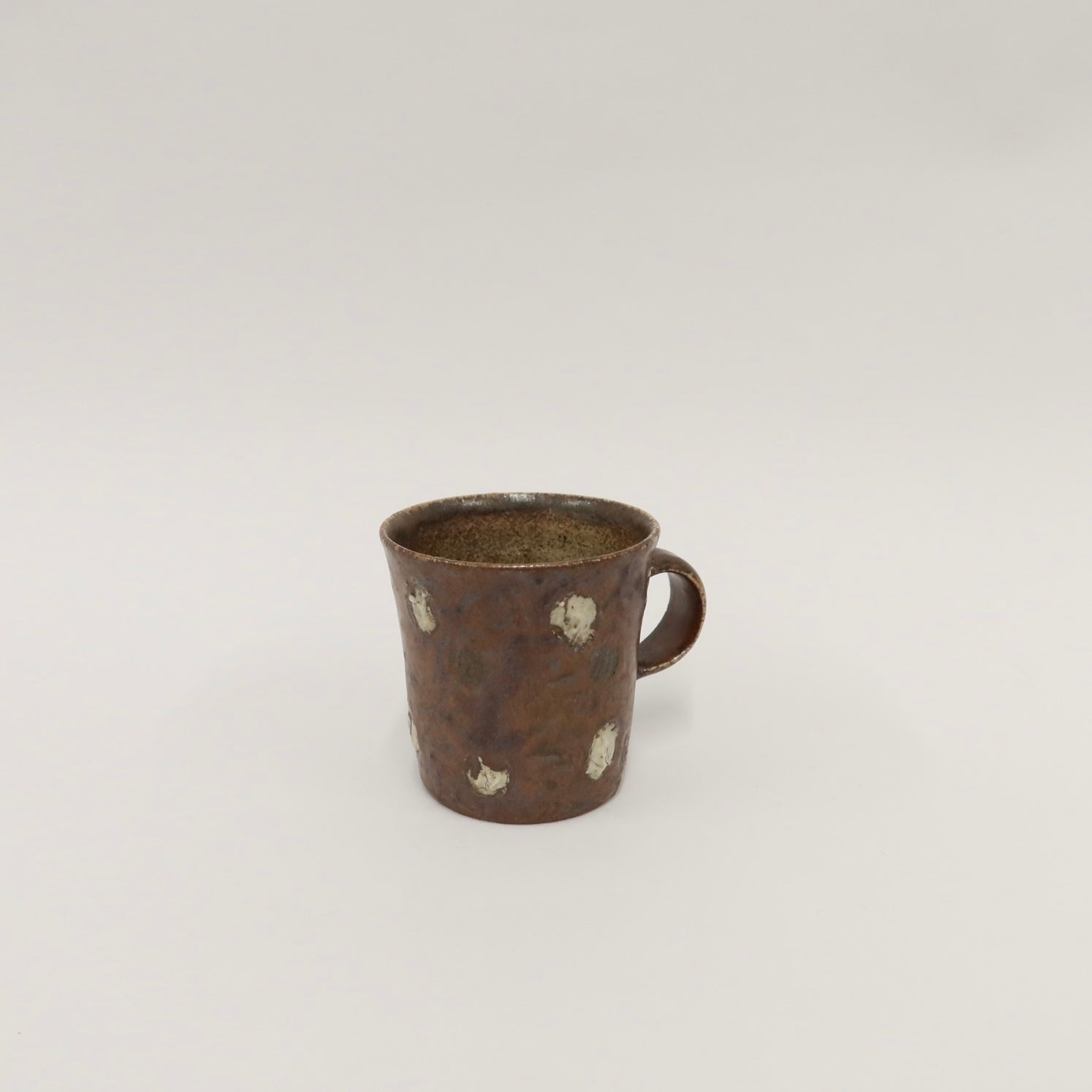 Korean Wood-Fired Ash-Glazed Dotted Mug