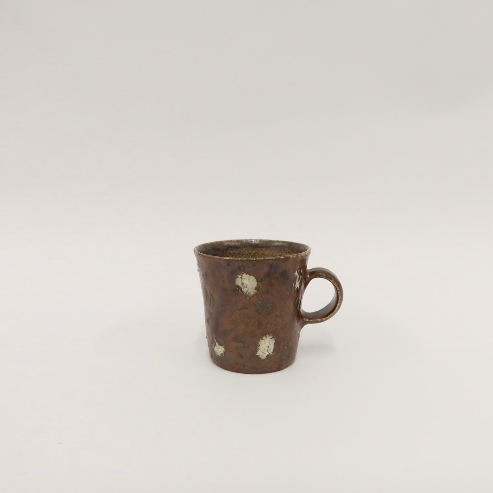 Korean Wood-Fired Ash-Glazed Dotted Mug