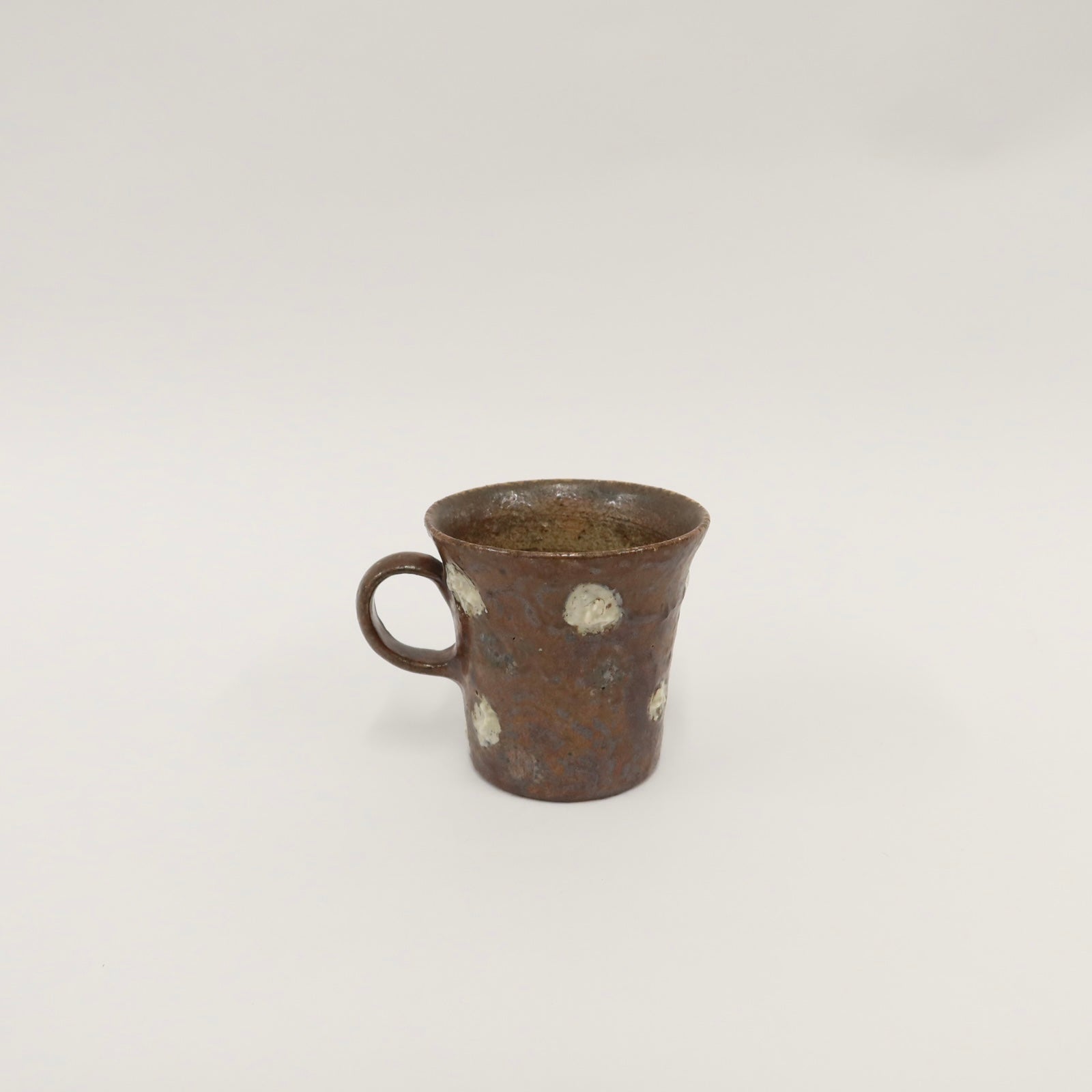 Korean Wood-Fired Ash-Glazed Dotted Mug