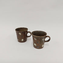 Korean Wood-Fired Ash-Glazed Dotted Mug