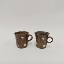 Korean Wood-Fired Ash-Glazed Dotted Mug