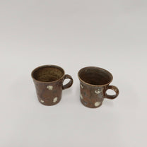 Korean Wood-Fired Ash-Glazed Dotted Mug