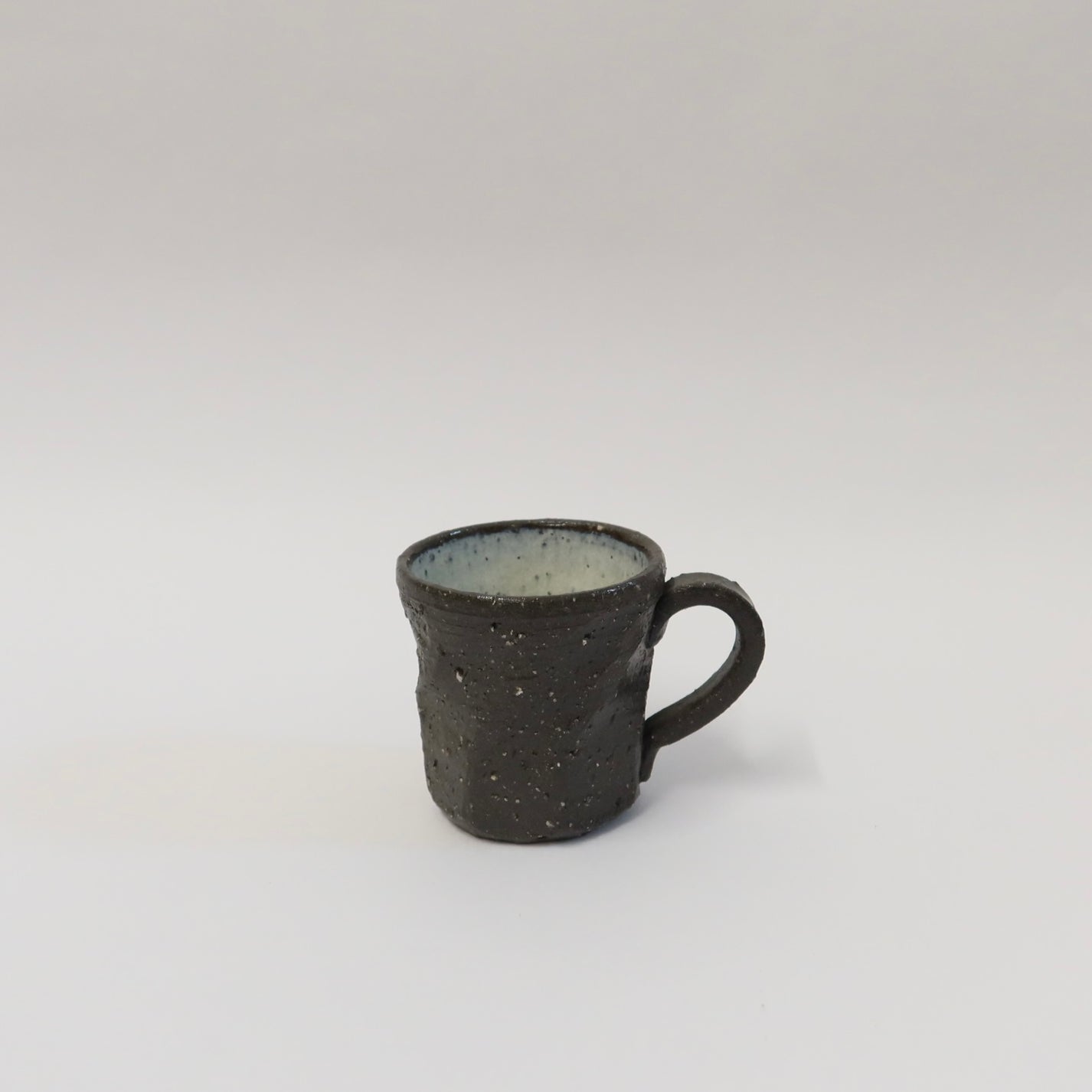 Japanese Shigaraki Ceramic Mug in Earthy Black