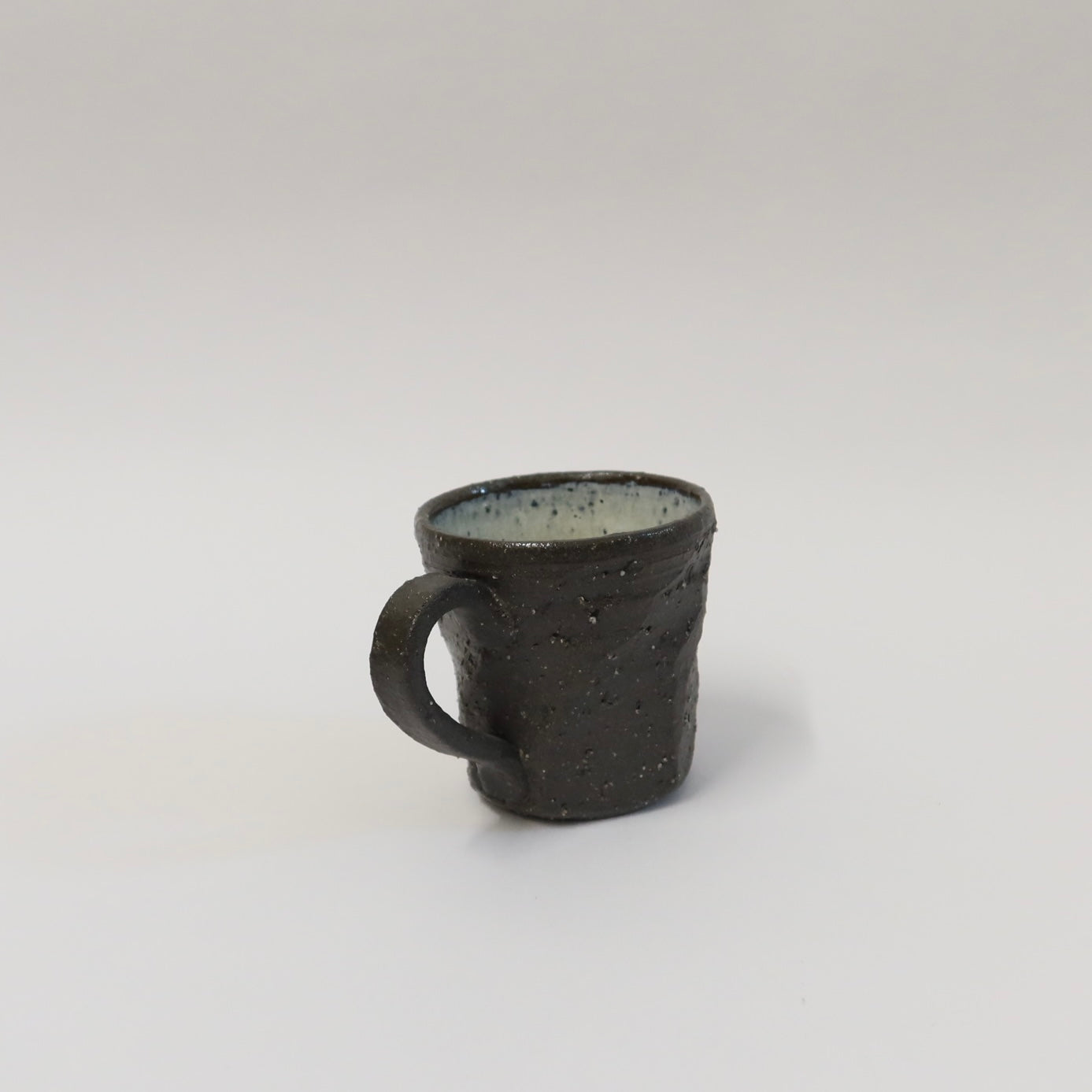 Japanese Shigaraki Ceramic Mug in Earthy Black