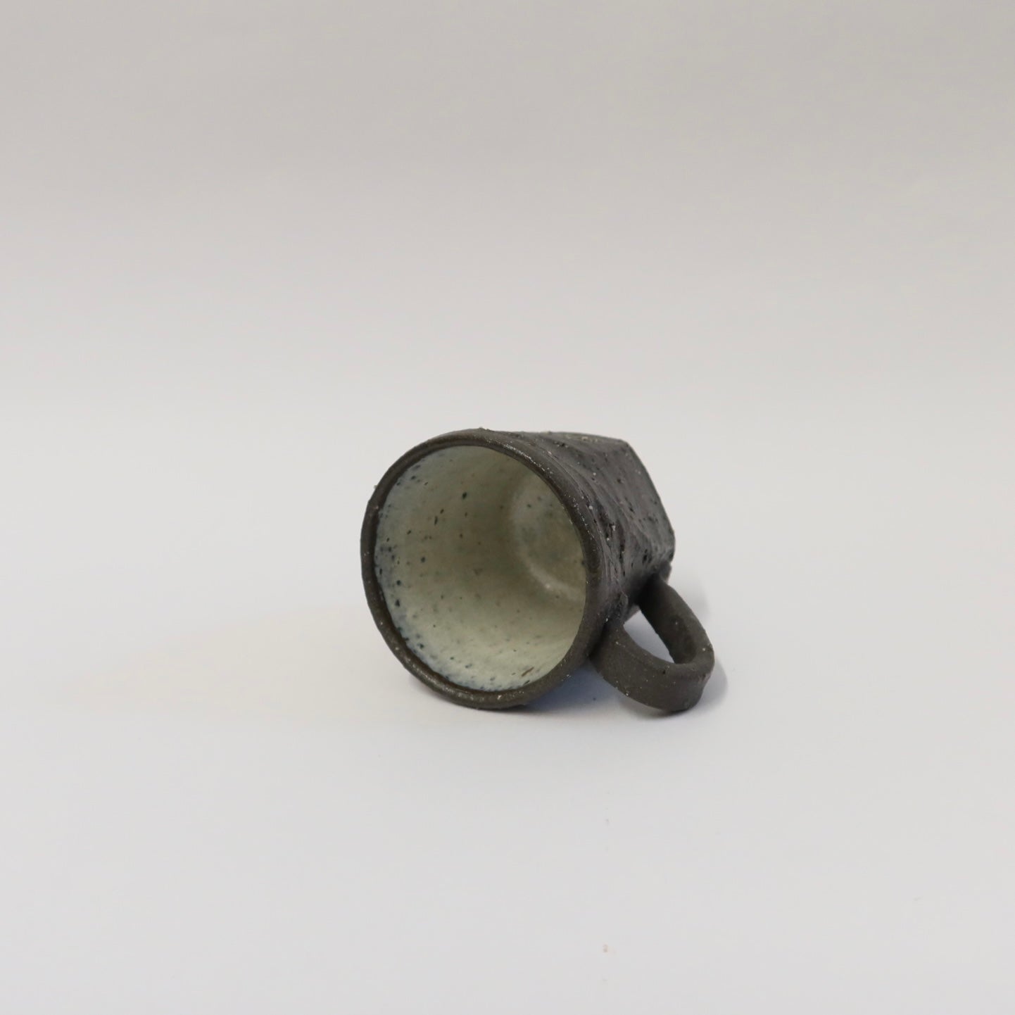 Japanese Shigaraki Ceramic Mug in Earthy Black