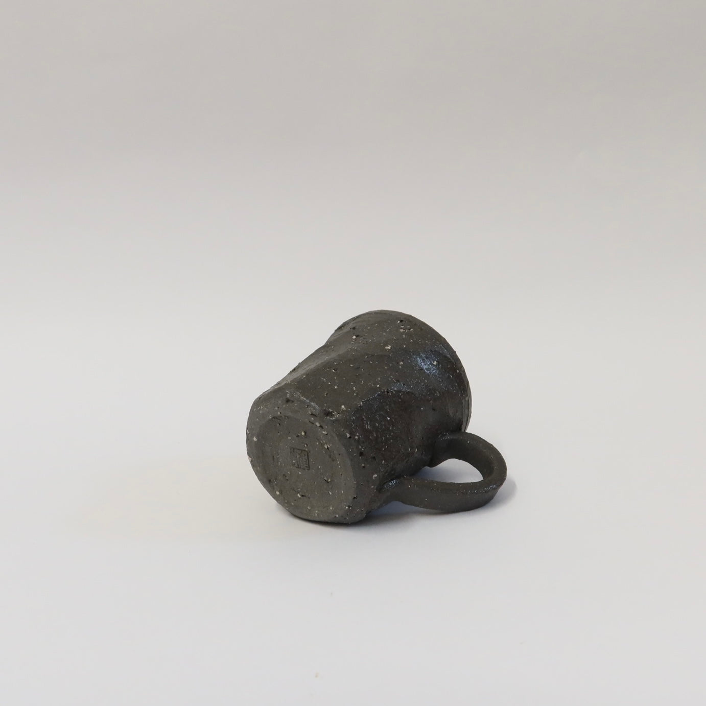 Japanese Shigaraki Ceramic Mug in Earthy Black