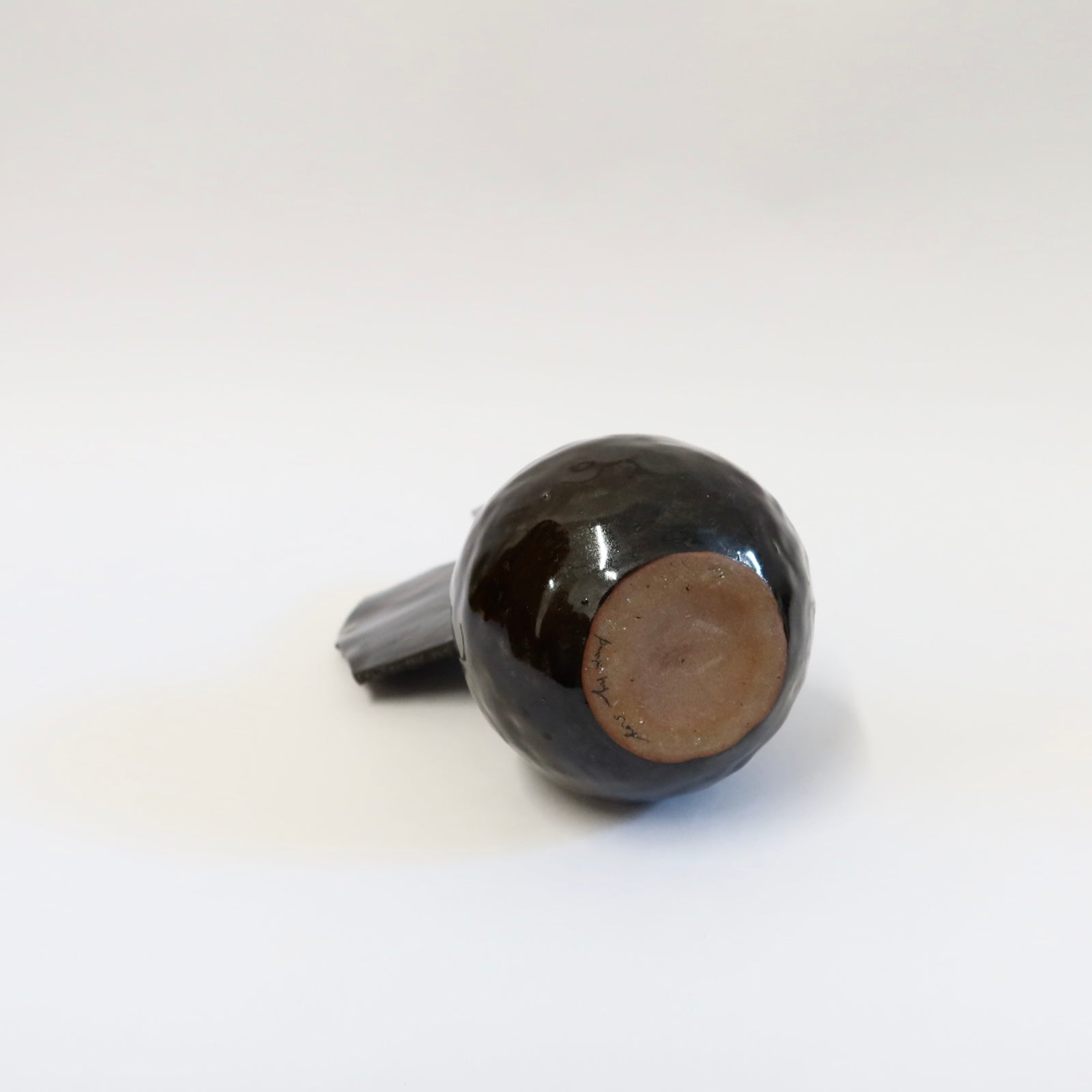 Korean Ceramic Rectangular Column Vase in Black