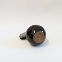 Korean Ceramic Rectangular Column Vase in Black