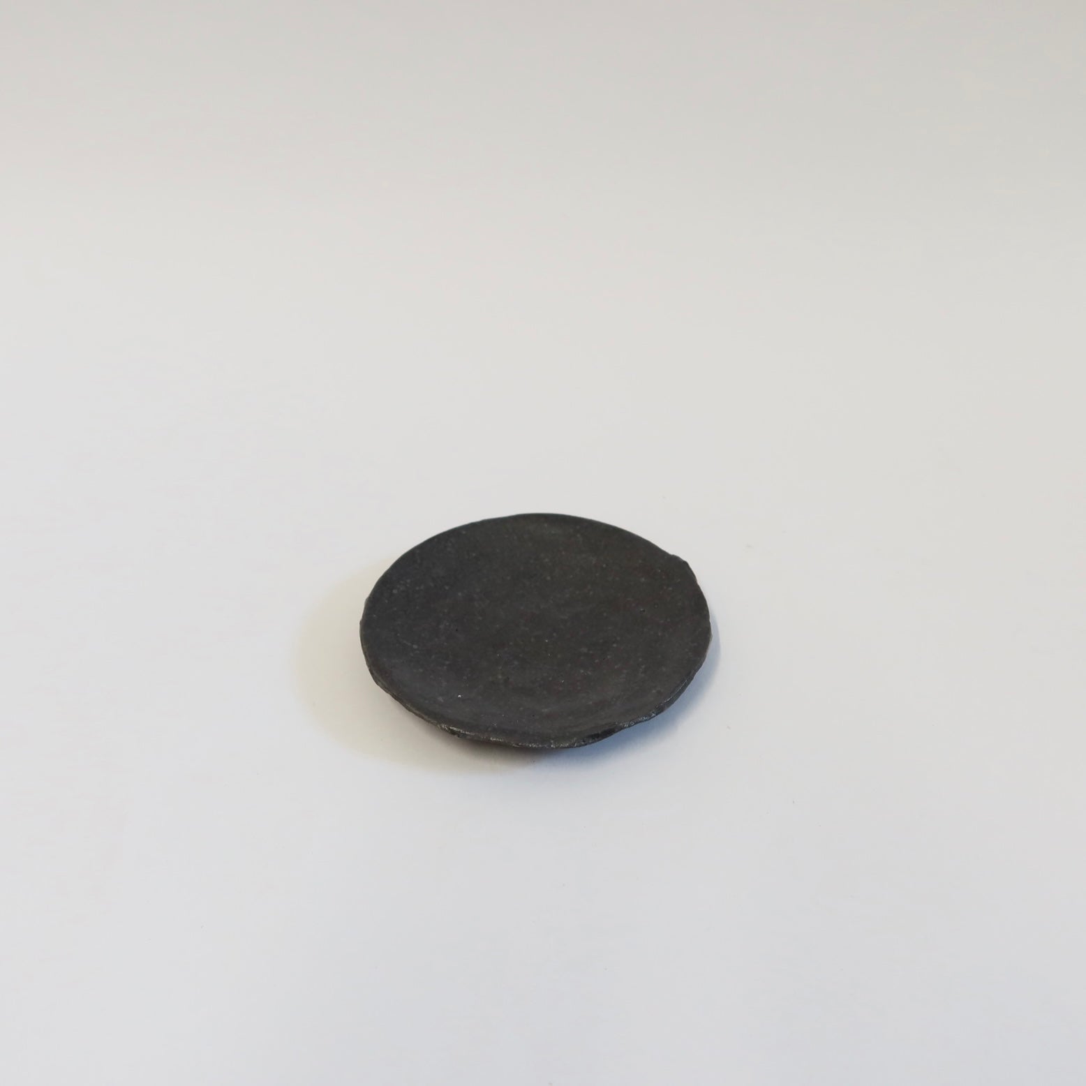 Korean Black-Glazed Mini Teacup Saucer/Round Plate