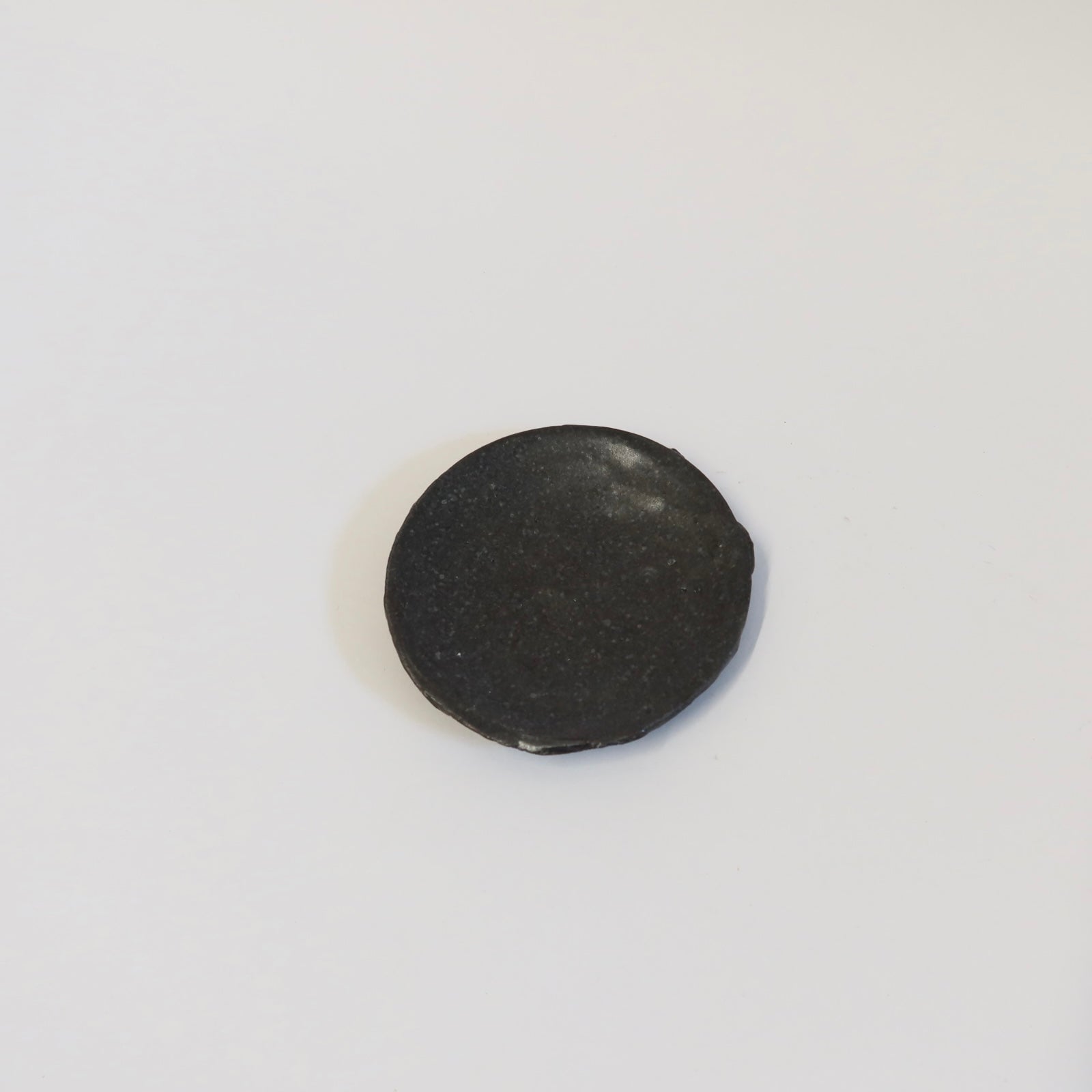 Korean Black-Glazed Mini Teacup Saucer/Round Plate
