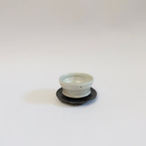 Korean Black-Glazed Mini Teacup Saucer/Round Plate