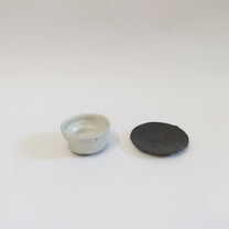 Korean Black-Glazed Mini Teacup Saucer/Round Plate