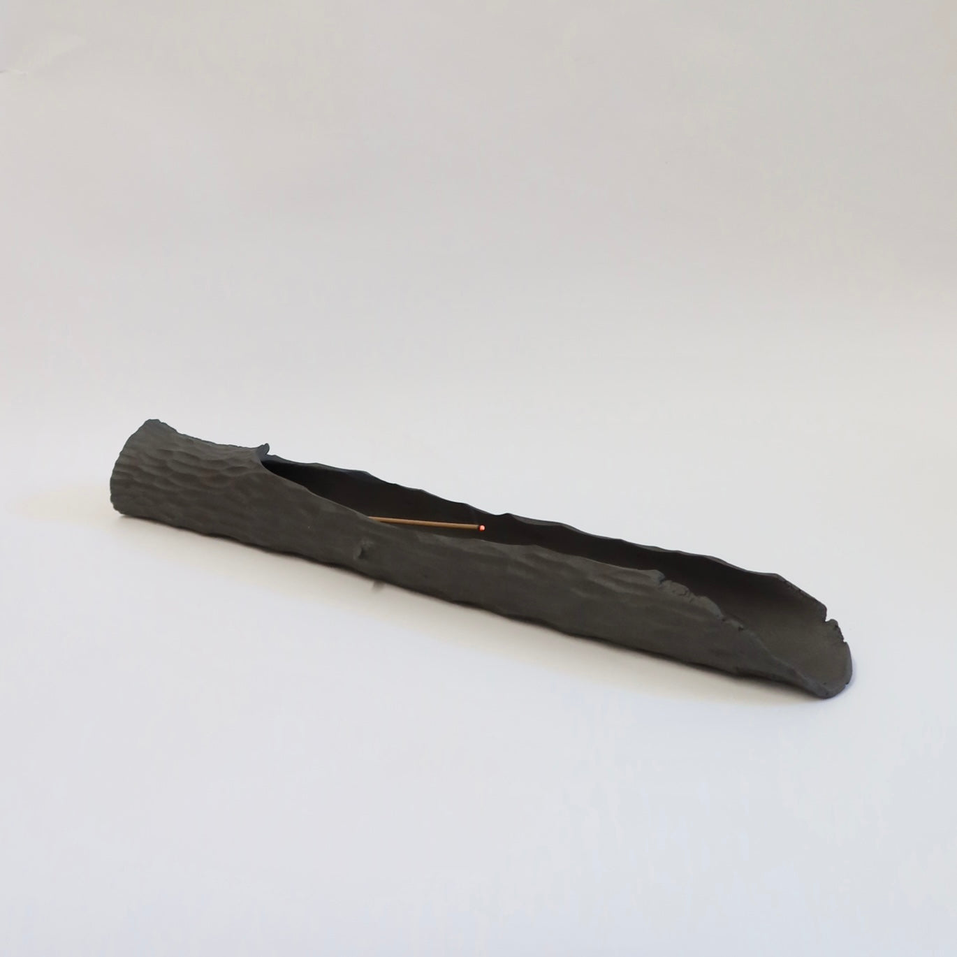 Black Clay Ceramic Branch Incense Holder