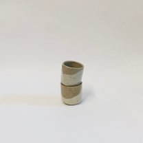 Japanese Shigaraki Tara Tara (たらたら) Mini Tea Cups, Two as a Set