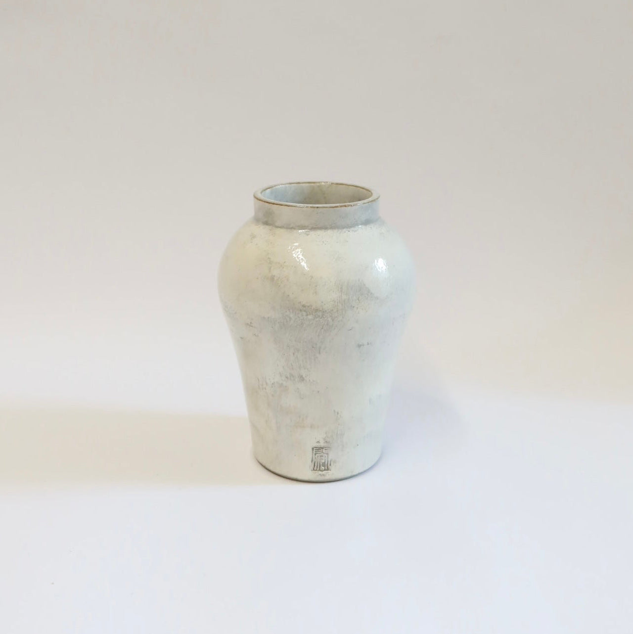 Korean Buncheong Long Hangari Vase, H 5.5"