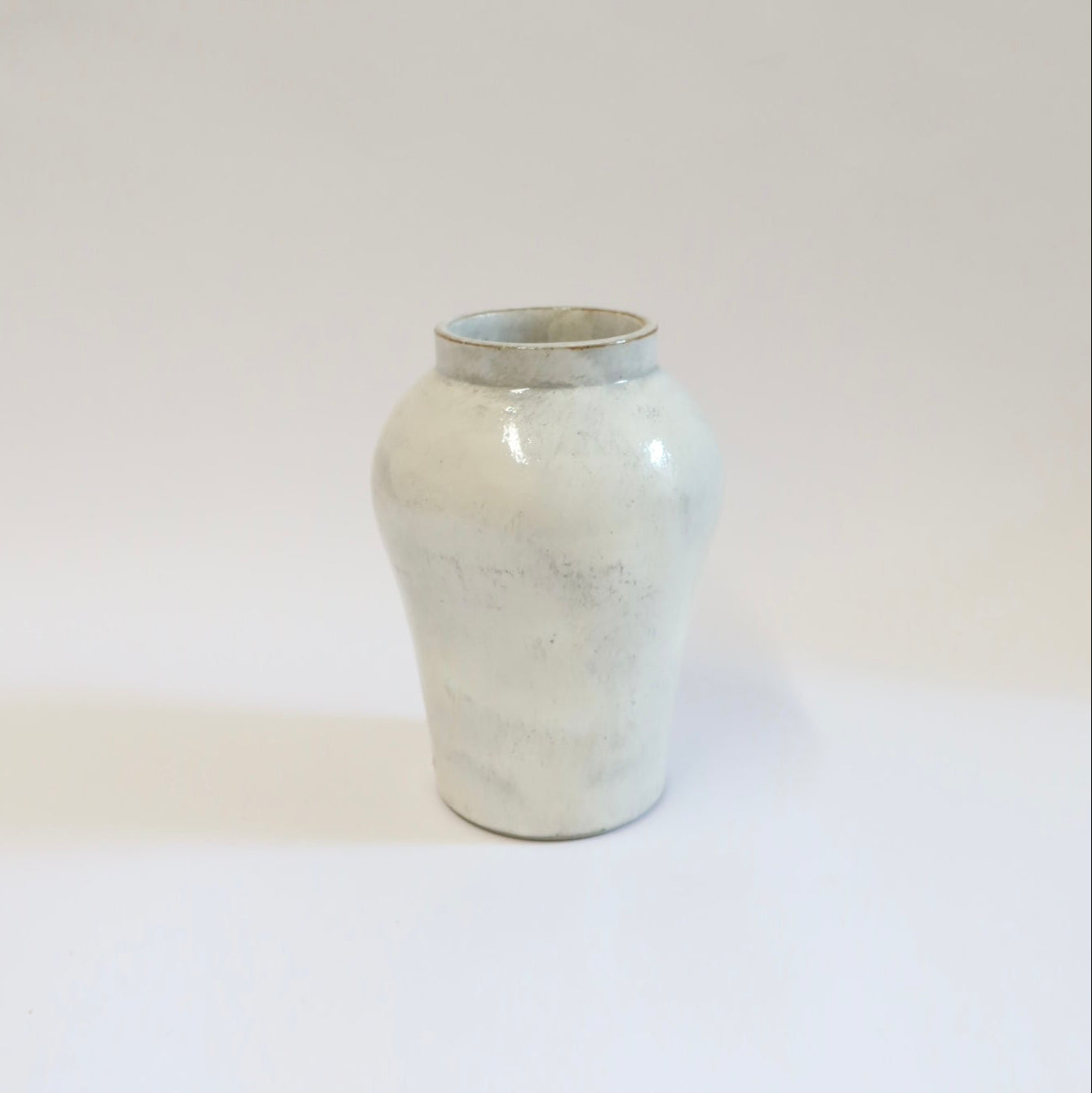 Korean Buncheong Long Hangari Vase, H 5.5"