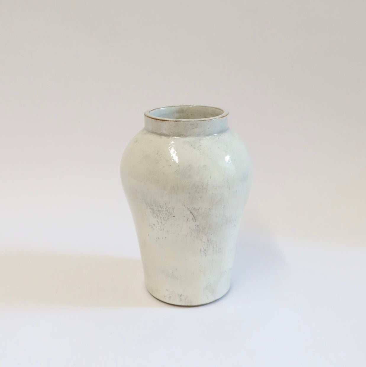 Korean Buncheong Long Hangari Vase, H 5.5"