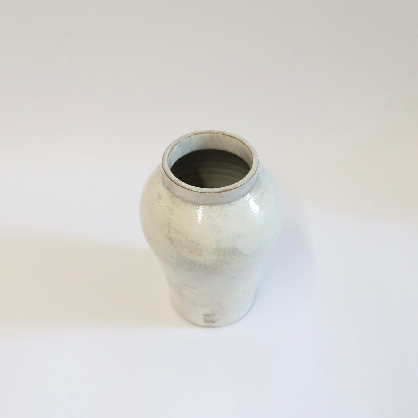Korean Buncheong Long Hangari Vase, H 5.5"