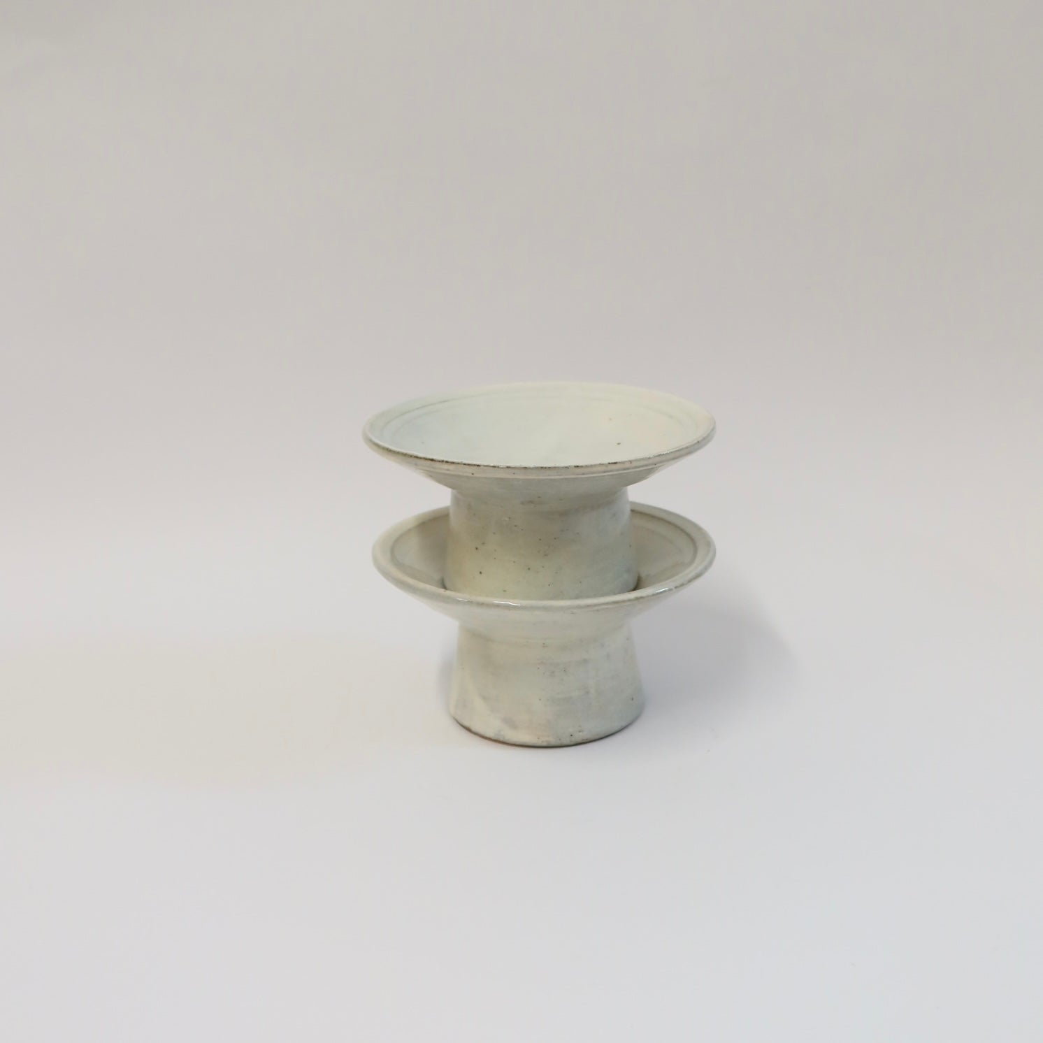 Korean Buncheong Ceramic Round Plate, S