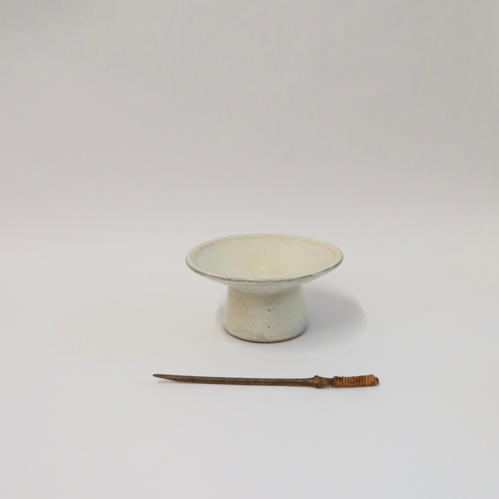 Korean Buncheong Ceramic Round Plate, S