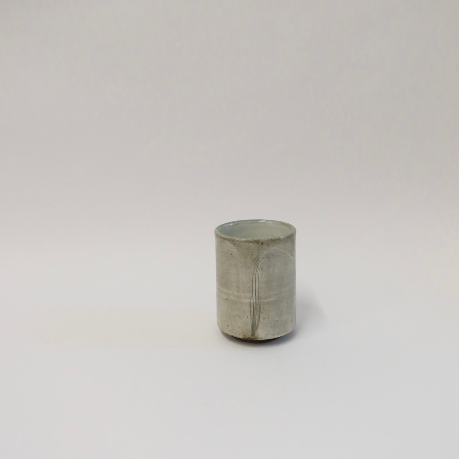 Korean Buncheong Ceramic Cup, Open Field Scenery
